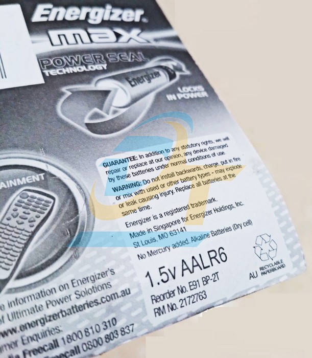 Pin AA 1.5v Alkaline Energizer E91 BP2  ENERGIZER | Giá rẻ nhất - Công Ty TNHH Thương Mại Dịch Vụ Đạt Tâm