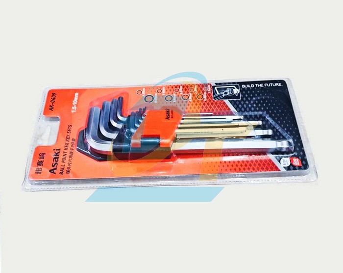 Bộ lục giác bi xi mờ 9 cây 1.5-10mm Asaki AK-0409 AK-0409 Asaki | Giá rẻ nhất - Công Ty TNHH Thương Mại Dịch Vụ Đạt Tâm
