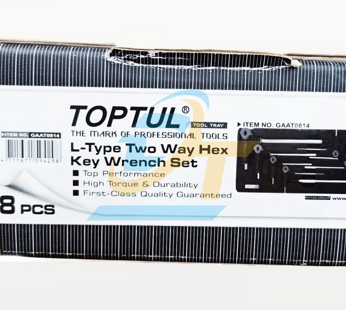 Bộ tuýp lục giác chữ L 8 món Toptul GAAT0814  TOPTUL | Giá rẻ nhất - Công Ty TNHH Thương Mại Dịch Vụ Đạt Tâm