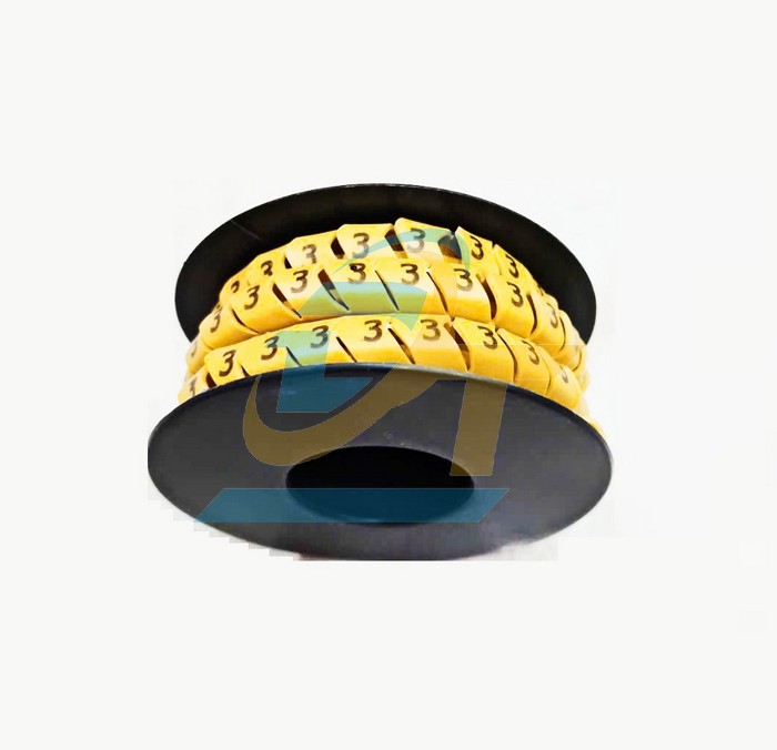 Cuộn đánh dấu dây điện PVC đường kính 7mm số 3 (160 cái)  China | Giá rẻ nhất - Công Ty TNHH Thương Mại Dịch Vụ Đạt Tâm