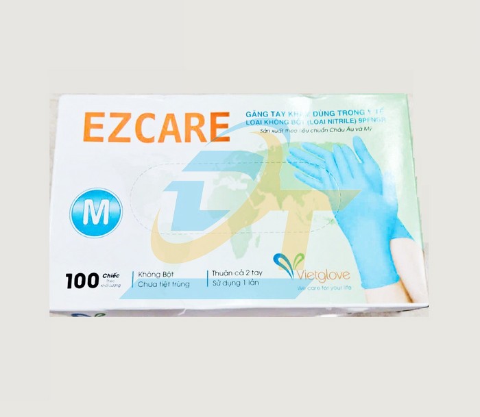 Găng tay y tế Nitrile không bột VietGlove EZCARE 4.5g (Hộp 100 cái)  VIETGLOVE | Giá rẻ nhất - Công Ty TNHH Thương Mại Dịch Vụ Đạt Tâm