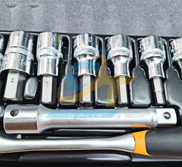 Bộ đầu tuýp lục giác 1/2" 12 chi tiết 4-19mm Elora 770-KINMU 770-KINMU ELORA | Giá rẻ nhất - Công Ty TNHH Thương Mại Dịch Vụ Đạt Tâm