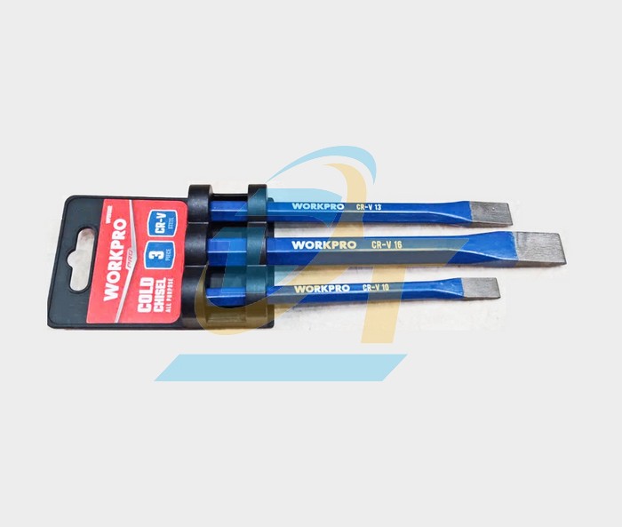 Bộ đục sắt dẹp 3 chi tiết 10-13-16mm Workpro WP201302  Workpro | Giá rẻ nhất - Công Ty TNHH Thương Mại Dịch Vụ Đạt Tâm