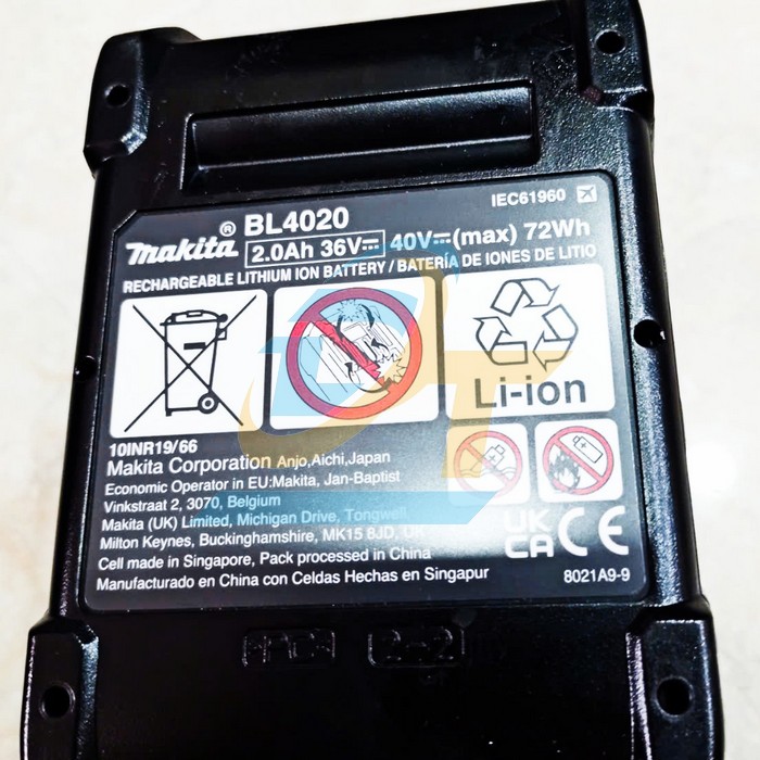 Bộ pin sạc 40V BL4020/DC40RC Makita 191V15-1 (1 Sạc + 2 Pin)  Makita | Giá rẻ nhất - Công Ty TNHH Thương Mại Dịch Vụ Đạt Tâm