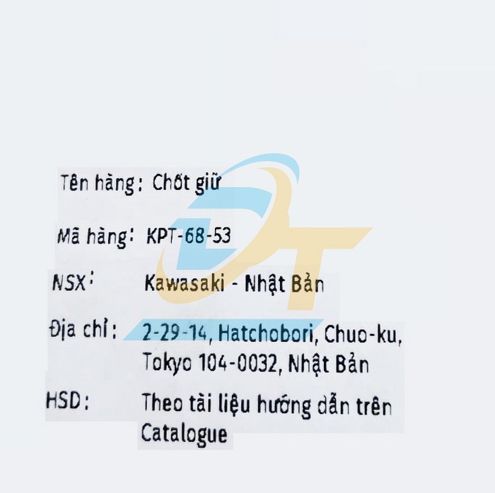 Chốt pin (Chốt định vị) máy khoan Kawasaki KPT-68-53  Kawasaki | Giá rẻ nhất - Công Ty TNHH Thương Mại Dịch Vụ Đạt Tâm