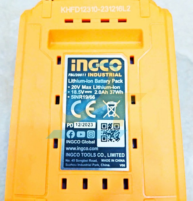Máy khoan búa dùng pin 20V Ingco CIDLI20602 (Kèm 2 Pin + 1 Sạc)  INGCO | Giá rẻ nhất - Công Ty TNHH Thương Mại Dịch Vụ Đạt Tâm