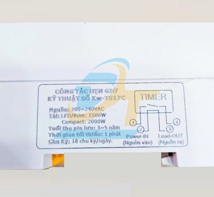 Công tắc hẹn giờ kỹ thuật số Timer 24h Kawasan KW-TS17C  KAWASAN | Giá rẻ nhất - Công Ty TNHH Thương Mại Dịch Vụ Đạt Tâm