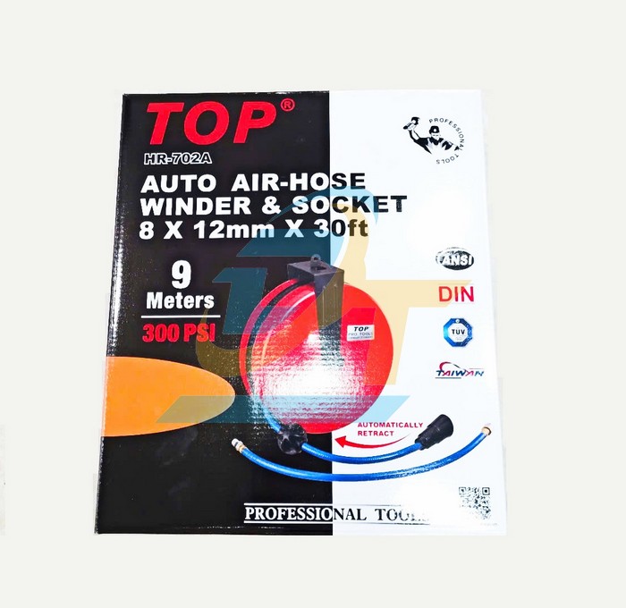 Cuộn dây hơi treo tự rút 8mmx12mmx9m TOP HR-702A  TOP | Giá rẻ nhất - Công Ty TNHH Thương Mại Dịch Vụ Đạt Tâm