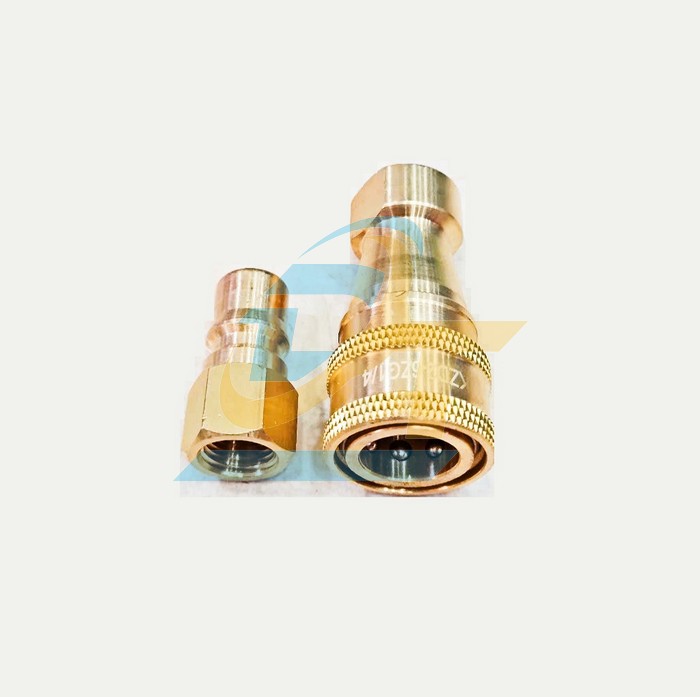 Khớp nối nhanh thủy lực đồng thau KZD 1/4" - 13mm (Đực - Cái)  China | Giá rẻ nhất - Công Ty TNHH Thương Mại Dịch Vụ Đạt Tâm