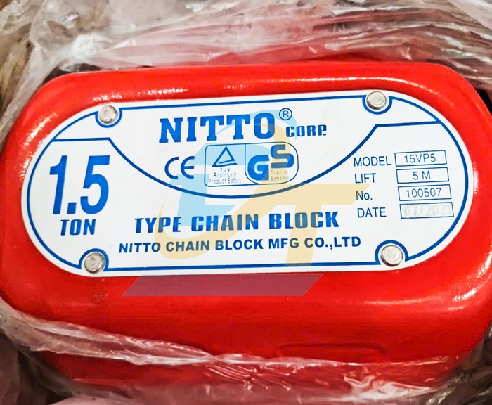 Pa lăng xích kéo tay 1.5 tấn 5 mét Nitto 15VP5  Nitto | Giá rẻ nhất - Công Ty TNHH Thương Mại Dịch Vụ Đạt Tâm