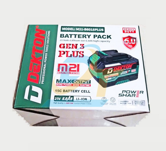Pin Li-ion 21V 6.0Ah Dekton M21-B6015PLUS  DEKTON | Giá rẻ nhất - Công Ty TNHH Thương Mại Dịch Vụ Đạt Tâm