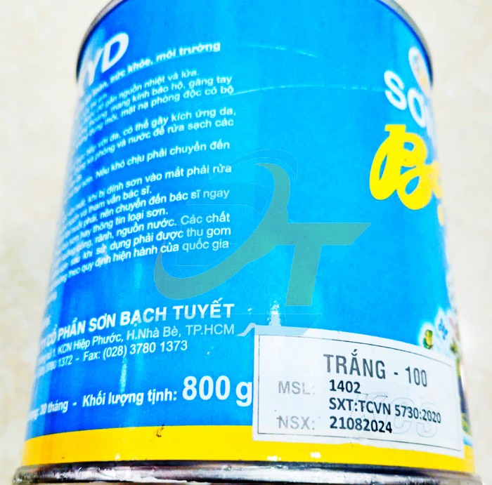 Sơn Alkyd (bóng) Bạch Tuyết - Màu trắng 100 (0.8kg)  BachTuyet | Giá rẻ nhất - Công Ty TNHH Thương Mại Dịch Vụ Đạt Tâm