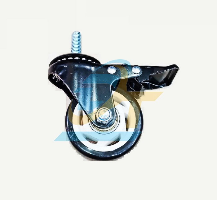Bánh xe nhựa PVC phi 70 càng xoay có khóa (Cọc vít)  VietNam | Giá rẻ nhất - Công Ty TNHH Thương Mại Dịch Vụ Đạt Tâm