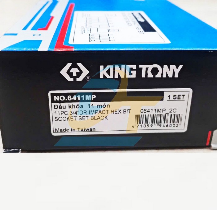 Bộ khẩu tuýp 3/4" lắp lục giác rời 11 chi tiết 10-32mm Kingtony 6411MP  KingTony | Giá rẻ nhất - Công Ty TNHH Thương Mại Dịch Vụ Đạt Tâm