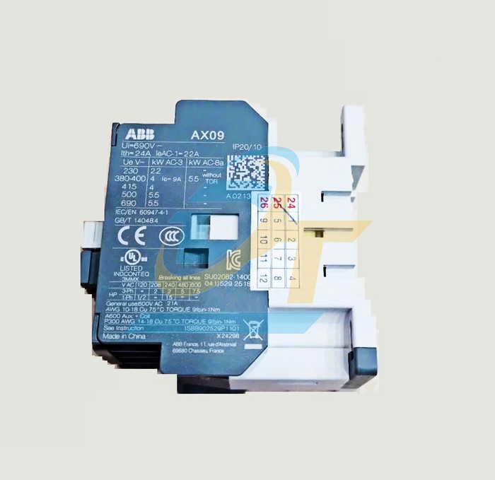 Khởi động từ 3P 9A 220V ABB AX09-30-10  ABB | Giá rẻ nhất - Công Ty TNHH Thương Mại Dịch Vụ Đạt Tâm