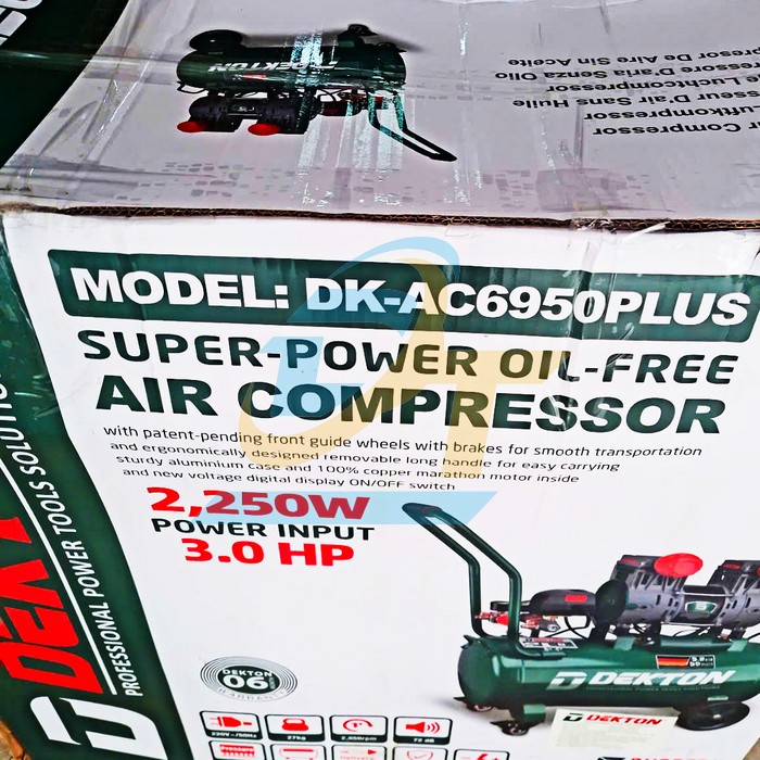 Máy nén khí không dầu 50L 3HP 2250W Dekton DK-AC6950PLUS  DEKTON | Giá rẻ nhất - Công Ty TNHH Thương Mại Dịch Vụ Đạt Tâm