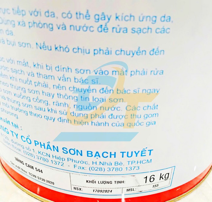 Sơn Alkyd (bóng) Bạch Tuyết 16kg - Màu vàng cam 544  BachTuyet | Giá rẻ nhất - Công Ty TNHH Thương Mại Dịch Vụ Đạt Tâm