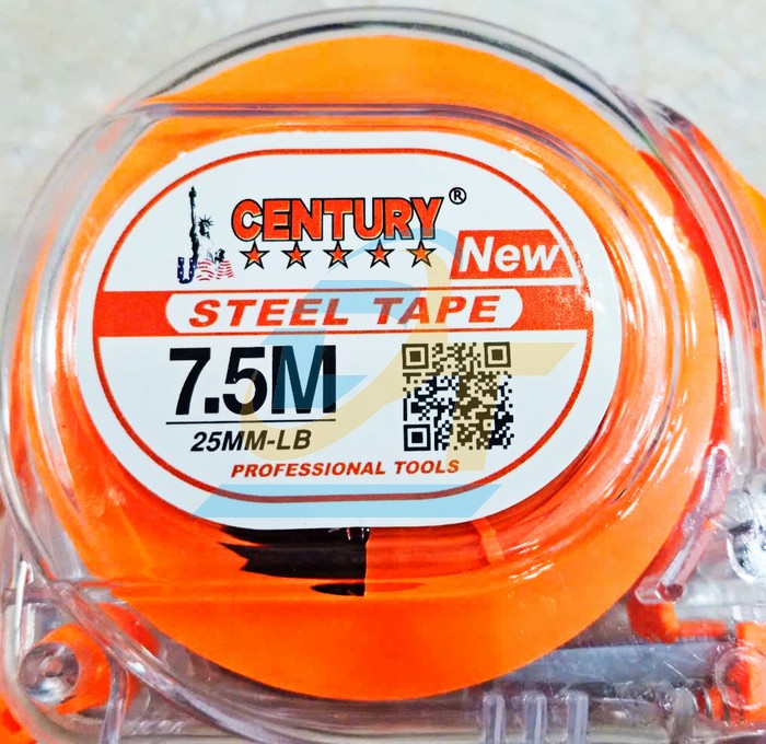 Thước cuộn thép nhựa trong 1 mặt 7.5mx25mm lỗ ban Century  Century | Giá rẻ nhất - Công Ty TNHH Thương Mại Dịch Vụ Đạt Tâm