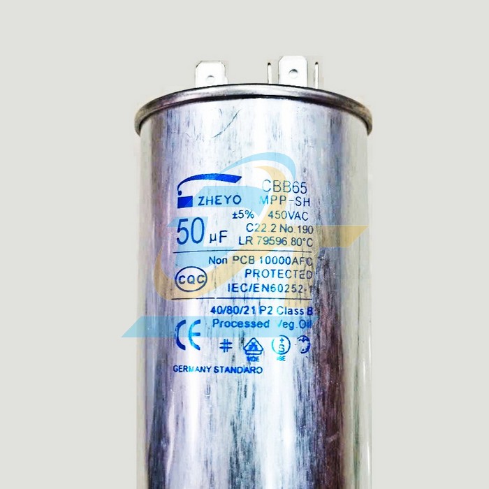 Tụ nhôm CBB65 450V 50uF  China | Giá rẻ nhất - Công Ty TNHH Thương Mại Dịch Vụ Đạt Tâm