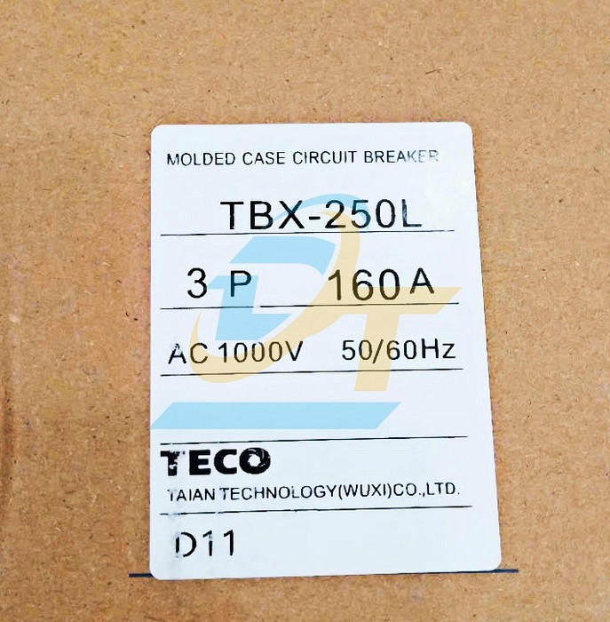 Cầu dao tự động (MCCB) Teco TBX-250L 3P 160A 45kA  Teco | Giá rẻ nhất - Công Ty TNHH Thương Mại Dịch Vụ Đạt Tâm