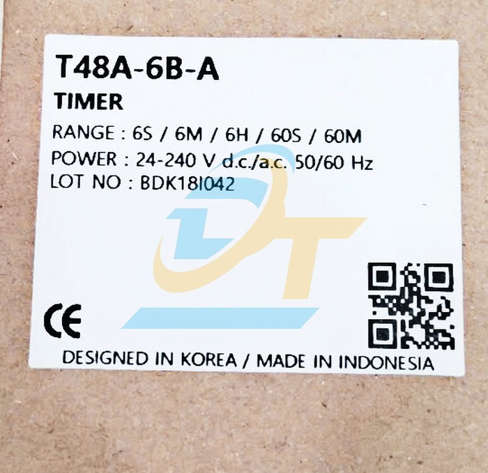 Relay thời gian Hanyoung T48A-6B-A  Hanyoung | Giá rẻ nhất - Công Ty TNHH Thương Mại Dịch Vụ Đạt Tâm