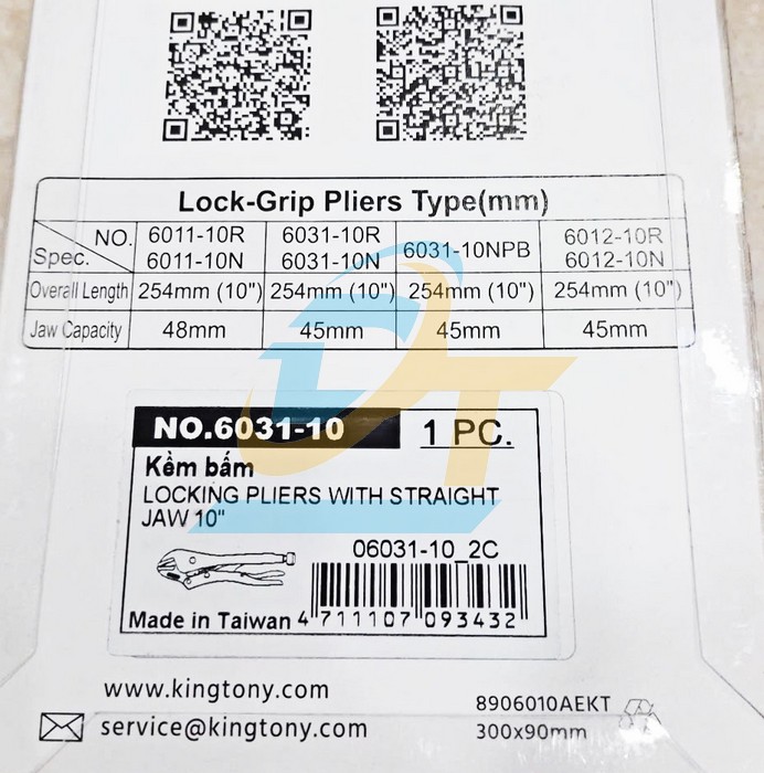 Kìm bấm chết 10"/254mm Kingtony 6031-10  KingTony | Giá rẻ nhất - Công Ty TNHH Thương Mại Dịch Vụ Đạt Tâm