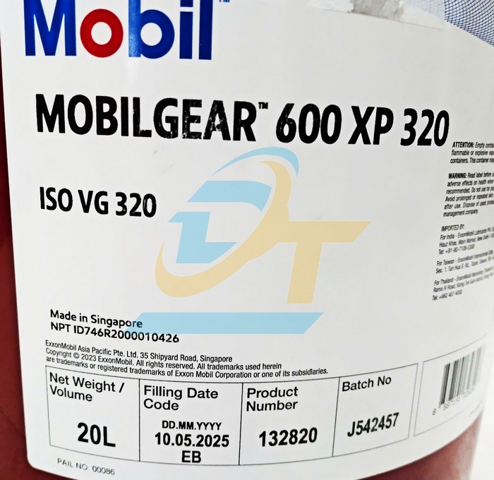 Dầu bánh răng Mobilgear 600 XP 320 (20L)  MOBIL | Giá rẻ nhất - Công Ty TNHH Thương Mại Dịch Vụ Đạt Tâm