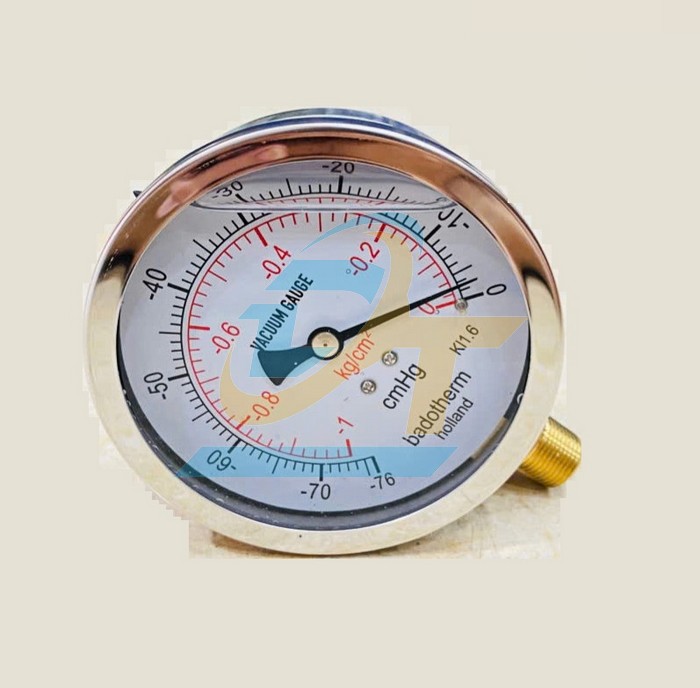 Đồng hồ đo &aacute;p suất Badotherm 100mm -76cm/Hg -1kg/cm2 (Ch&acirc;n đứng ren 1/4" NPT)  BADOTHERM | Gi&aacute; rẻ nhất - C&ocirc;ng Ty TNHH Thương Mại Dịch Vụ Đạt T&acirc;m