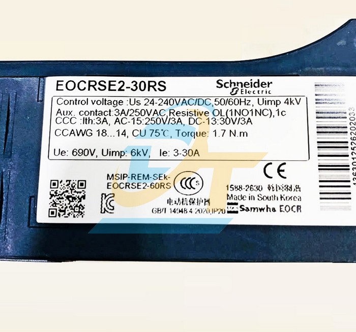 Relay bảo vệ d&ograve;ng 3-30A Schneider EOCRSE2-30RS EOCRSE2-30RS SCHNEIDER | Gi&aacute; rẻ nhất - C&ocirc;ng Ty TNHH Thương Mại Dịch Vụ Đạt T&acirc;m