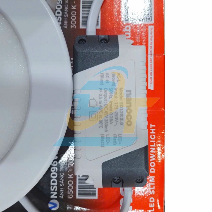B&oacute;ng LED &acirc;m trần 9W viền trắng NSD096W110 6500K  Nanoco | Gi&aacute; rẻ nhất - C&ocirc;ng Ty TNHH Thương Mại Dịch Vụ Đạt T&acirc;m