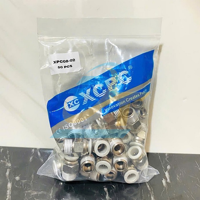 Đầu nối hơi thẳng ren ngo&agrave;i 13 ống 8 XCPC XPC08-02  XCPC | Gi&aacute; rẻ nhất - C&ocirc;ng Ty TNHH Thương Mại Dịch Vụ Đạt T&acirc;m