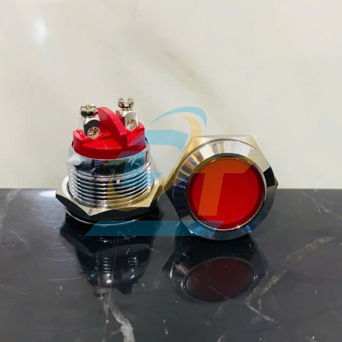 Đ&egrave;n b&aacute;o kim loại c&oacute; đ&egrave;n ch&acirc;n bắt v&iacute;t 24V phi 19mm - M&agrave;u đỏ  China | Gi&aacute; rẻ nhất - C&ocirc;ng Ty TNHH Thương Mại Dịch Vụ Đạt T&acirc;m