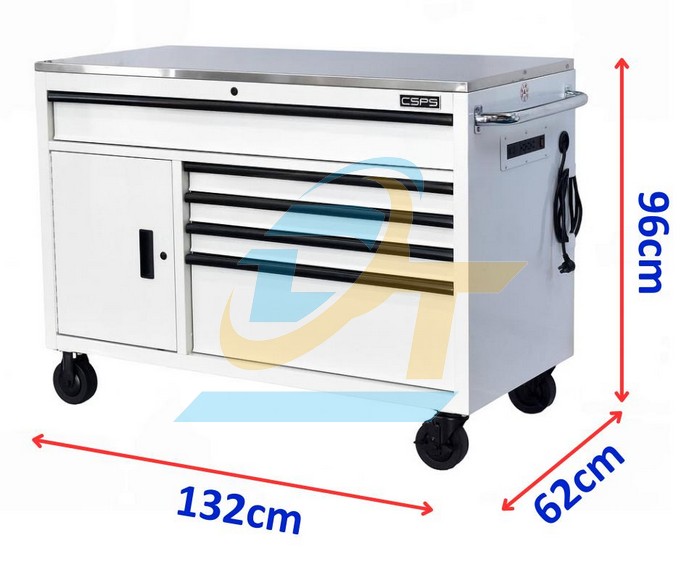 Tủ dụng cụ 132cm 5 hộc k&eacute;o m&agrave;u trắng  VietNam | Gi&aacute; rẻ nhất - C&ocirc;ng Ty TNHH Thương Mại Dịch Vụ Đạt T&acirc;m