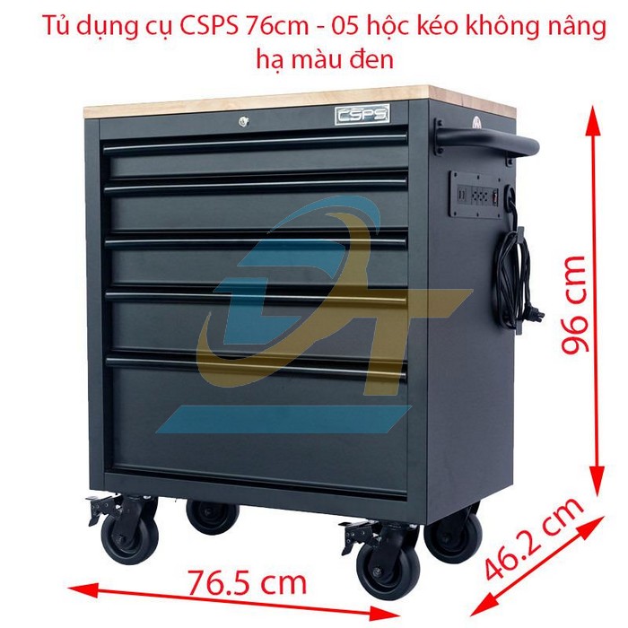 Tủ dụng cụ 76cm 5 hộc k&eacute;o kh&ocirc;ng n&acirc;ng hạ m&agrave;u đen  VietNam | Gi&aacute; rẻ nhất - C&ocirc;ng Ty TNHH Thương Mại Dịch Vụ Đạt T&acirc;m
