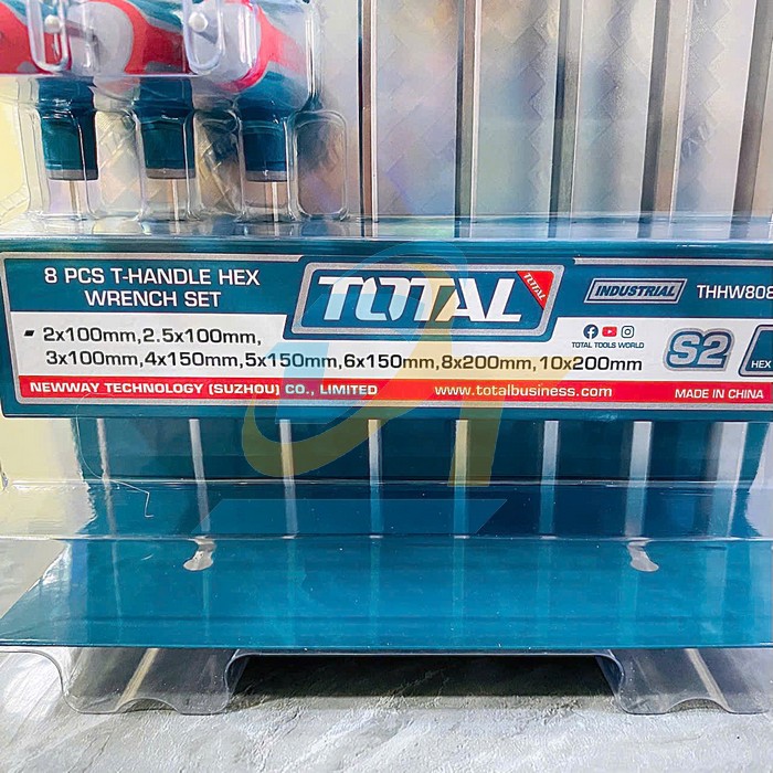 Bộ lục gi&aacute;c chữ T thẳng 8 chi tiết 2-10mm Total THHW80816  Total | Gi&aacute; rẻ nhất - C&ocirc;ng Ty TNHH Thương Mại Dịch Vụ Đạt T&acirc;m
